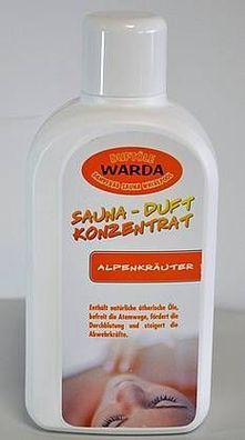Warda Aufguß Alpenkräuter 1l für die Sauna, Konzentrat, Saunaaufguss