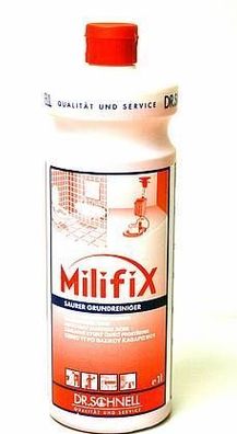 Milifix 1l, Sanitärgrundreiniger an senkrechten Flächen, 1 Liter Flasche