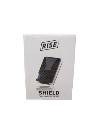RISE SHIELD Carbon Geldbörse RFID Technologie SS Geldklammer Karten Wallet