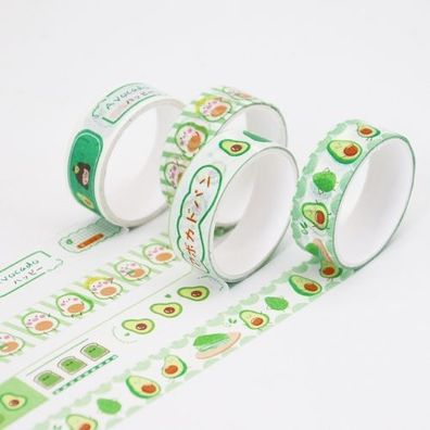 8 Kartons zu verkaufen, 4 Rollen/ Karton,15 mm x 2 m, Avocado-Mädchen-Handbuchmateria