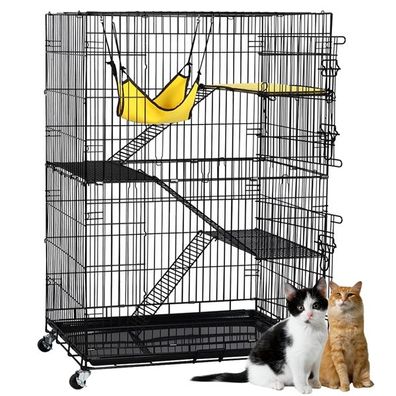 Katzenkäfig mit Doppeltür Käfig für Kleintiere 123x80x55 cm
