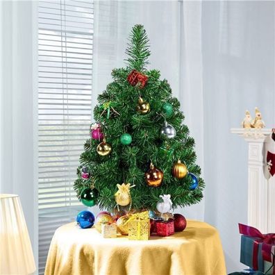 Weihnachtsbaum Mini Kunstweihnachtsbaum PVC Tisch-Weihnachtsbaum inkl. Basis 60 cm