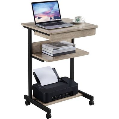 Schreibtisch Computertisch Bürotisch mit Tastaturablage und offenem Fach