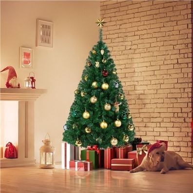 Weihnachtsbaum mit 718 Spitzen Tannenbaum Dekoration inkl Ständer Schnellaufbau 150cm