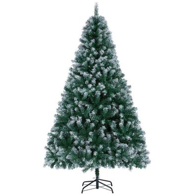 Weihnachtsbaum 183 cm mit Schnee und Zapfen entflammbar unechter Tannenbaum