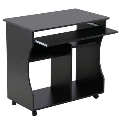 PC-Tisch Computertisch mobiler Schreibtisch Bürotisch mit Keyboardständer/ Ablagen