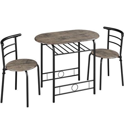 Essgruppe Tischgruppe für 2 Personen mit 1 Esstisch & 2 Stühle Küchentisch