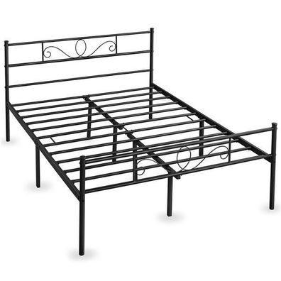 Metallbett Bettrahmen mit Lattenrost Gästebett Doppelbett Metall Bett