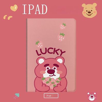 Lovely Lotso Bear Pooh Schutzhülle für iPad mini/ Air Hülle mit Auto Sleep/ Wake
