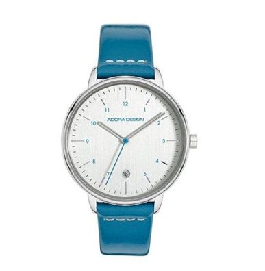 ADORA Design AD8444 1-204187-001 Damen Uhr Armbanduhr Edelstahl Quarz Leder
