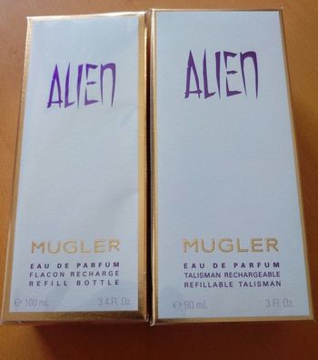 Mugler Alien Eau de Parfum 90ml EDP and Recharge 100ml EDP Women