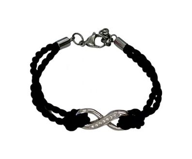 CEM ST8-118 4-202522-011 Armband Edelstahl mit Kordel schwarz