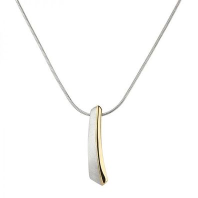 CEM ST9-009C Edelstahl Collier mit Behang bicolor Damen 45 + 5cm