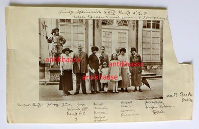 Foto AK Fürst Heinrich XXIV. Reuß ältere Linie letzte Aufnahme mit 4 Schwestern