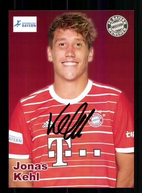 Jonas Kehl Autogrammkarte Bayern München Amateure 2022-23 Original Signiert