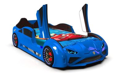Autobett Lambo New Model BLUE mit Flügeltüren