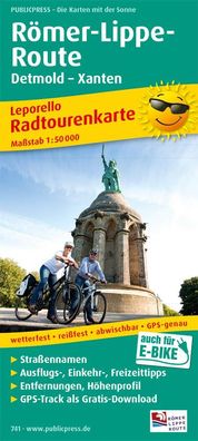 PublicPress Leporello Radwanderkarte Roemer-Lippe-Route, Detmold -