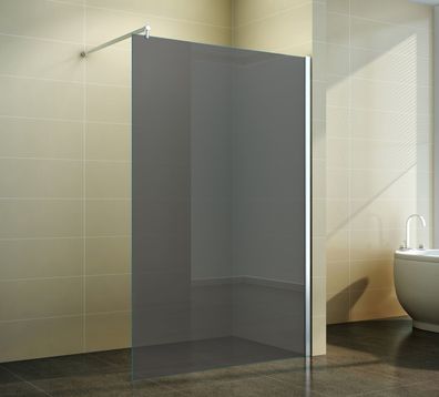 Walk in Dusche Duschabtrennung 10mm Duschwand Duschtrennwand NANO Grauglas
