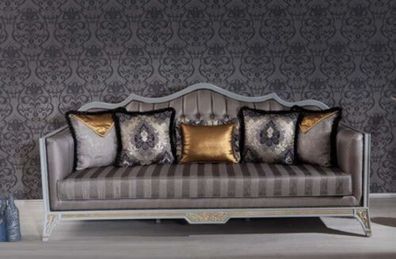 Sofa 3 Sitzer Couchen Sofas Dreisitzer Textil Luxus Couch Polster Barock