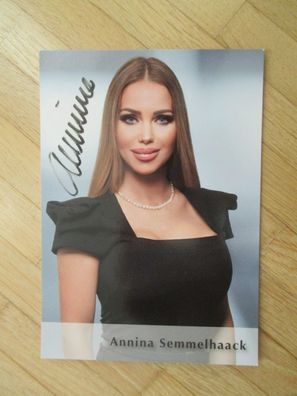 Erotikstar RTL Moderatorin FDP Politikerin Annina Semmelhaack - handsign. Autogramm!!