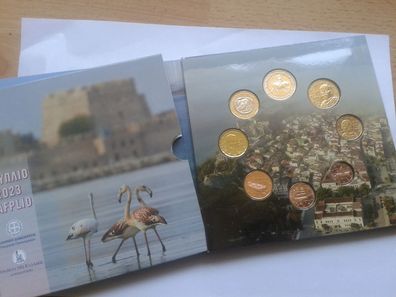 Original KMS 2023 Griechenland Navplio im Folder/ Blister mit 2 euro Stier - nur 7500