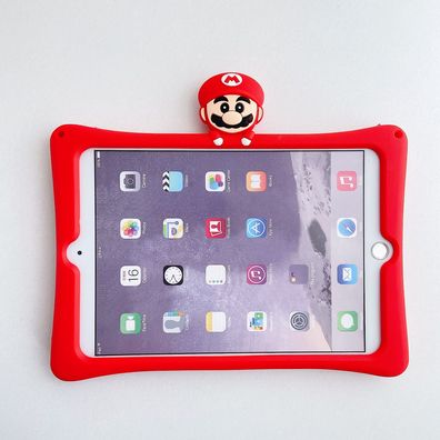 3D Cartoon Super Mario Schutzhülle für iPad mini iPad Pro Stand iPad Case Mit Lanyard