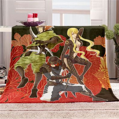 BASARA Spiel Fleece Blanket Sanada Yukimura Maeda Keiji Warm Decke Sofa Quilt 130x150