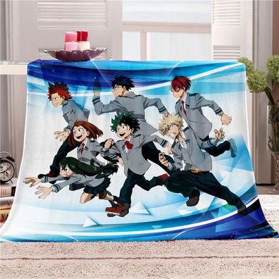 My Hero Academia Fleece Blanket Denki Kaminari Shoto OCHACO Decke Sofa Quilt 130x150