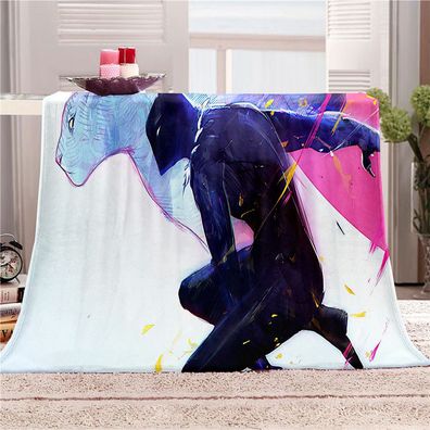 Marvel Black Panther Fleece Blanket The Avengers Flash Warm Decke Sofa Quilt 130x150