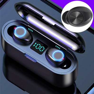 In Ear Kopfhöhrer Bluetooth 5.1 TWS Headset Kabellose Ohrhöhrer Powerbank F9
