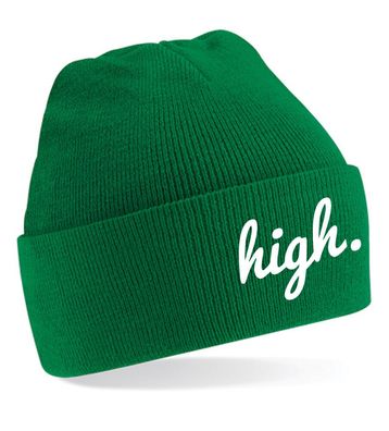 Blondie & Brownie Fun Herren Damen Unisex Mütze Beanie High Stoned Gras Weed 420
