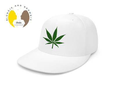 Blondie & Brownie Unisex Fun Baseball Cap Snapback Hanf Weed Cannabis Blatt 420