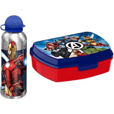 Marvel Avengers Lunchset Brotdose und Trinkflasche