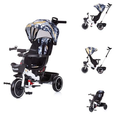 Chipolino Tricycle 4 in1 Smart Schiebestange Sitz drehbar Flaschenhalter Tablett