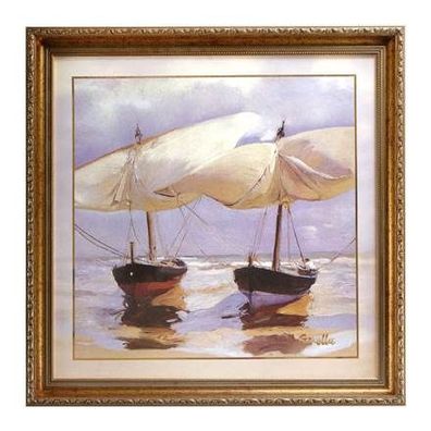 Goebel Artis Orbis Joaquin Sorolla AO P BI Beached Boats 56,5x56,5 67018111