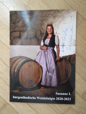 Burgenländische Weinkönigin 2020-2023 Susanne I. - handsigniertes Autogramm!!!