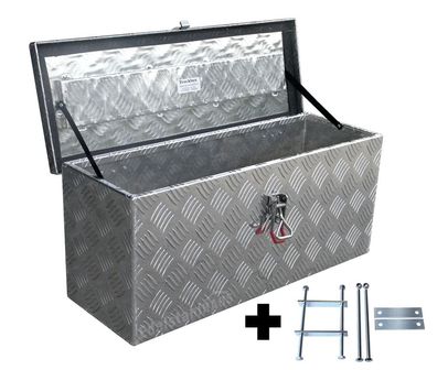 Truckbox S045 + inkl. Montagesatz MON2012 Stabile Deichselbox, Staukiste, Alubox ...