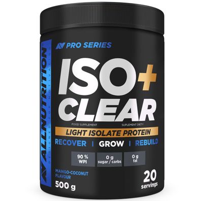Allnutrition Iso+ Clear Light Protein 500g Whey Protein Isolat Pulver Ananas-Mango