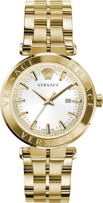 Versace VE2F00521 Aion weiss gold Edelstahl Armband Uhr Herren NEU
