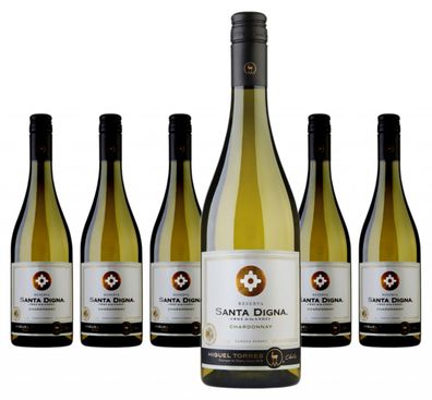 6 x Miguel Torres Chile Santa Digna Reserva Chardonnay – 2022