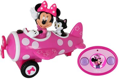 DICKIE Disney Minnie Mouse Flugzeug mit Figaro pink Ferngesteuert