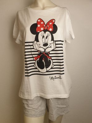 NEU Disney Minnie Maus Mouse Pyjama Shorty Set kurzer Schlafanzug M L XL XXL