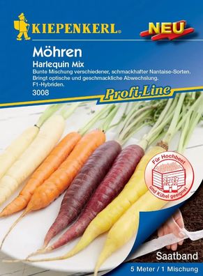 Kiepenkerl® Möhren Harlequin Mix - Saatband - Gemüsesamen
