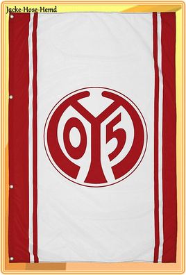 Hissfahne 1. FSV Mainz 05 Flagge Fahne Wappen Mastfahne Logo Gr. 150x100cm NEU