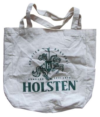 Holsten Brauerei - Stoffbeutel Einkaufstasche mit EKW & Flaschenöffner - 35 x 36 x 8