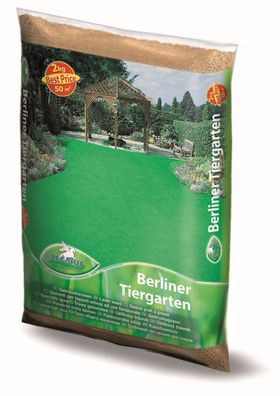 Pegasus Berliner Tiergarten Gebrauchsrasen 2kg Rasen Mischung für ca. 50qm