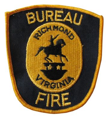 US Feuerwehr - Richmond Virginia - Bureau - 10,5 x 11,3 cm - Patch - Ärmelabzeichen