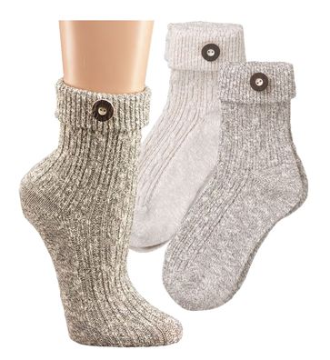 2 Paar Umschlag-Socken für Damen und Herren Trachten-Socken