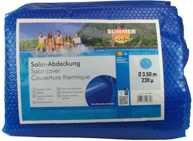 Sommerteppich Rund Durchmesser 350 cm Blau