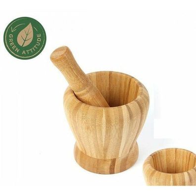 Bambusstößel und Mörser Holz Mörser Küchen Zubehör Deko Bambus Öko Abmessung (cm